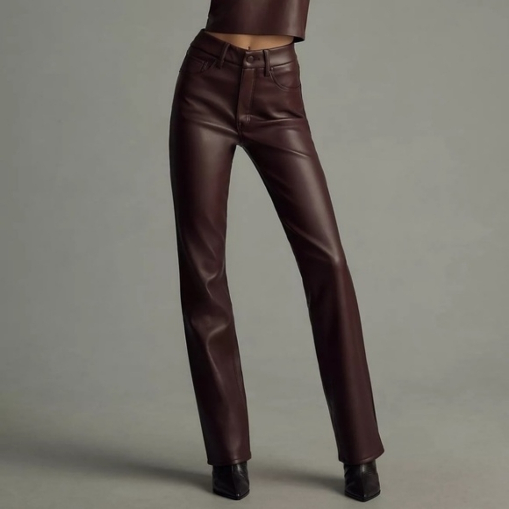 $198 Good American Good Icon Better Than Leather Pants